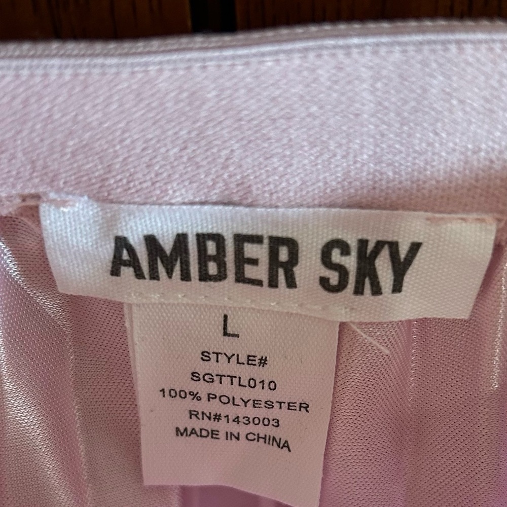 Amber Sky/ Pink Pleated Skirt/ size /L / embellished bottom / STUNNING - Picture 6 of 7